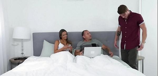 Havana BLue rides her stepsons dick in the bedroom